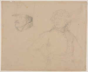 Géricault - Studie af to soldater, 1818-1819 af Theodore Gericault