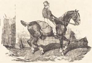 Groom monteret på en vogn-hest af Theodore Gericault
