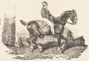Stalddreng på en karet-hest (Cheval de carrosse monte par un palfrenier) af Theodore Gericault