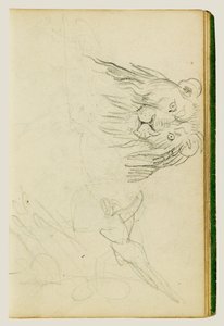 Forsidebillede af en siddende løve af Theodore Gericault
