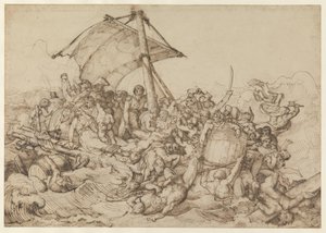 Flåden med de skibbrudne fra fregatten »De Médusa« af Theodore Gericault