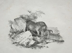 Hoppen og hendes føl. af Theodore Gericault