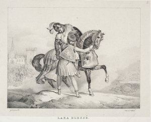 Lara er skadet. af Theodore Gericault