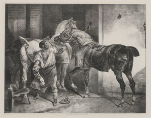 Den engelske hovslagers (The English Farrier) af Theodore Gericault
