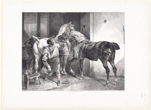 Den engelske hovslagers (The English Farrier) af Theodore Gericault