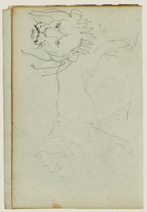 En gående løve, et løveansigt af Theodore Gericault