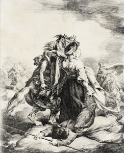 Mamelukker forsvarer en såret trompetist af Theodore Gericault