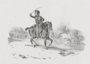Artilleriofficer, der leder angrebet (An Artillery Officer Commanding the Charge) af Theodore Gericault