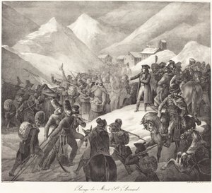 Passage du Mont St. Bernard (Napoleons hær krydser St. Bernard-passet) af Theodore Gericault