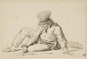 Dreng, der tegner på gaden af Theodore Gericault