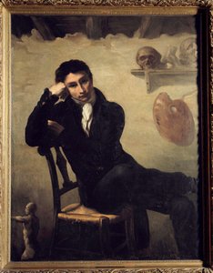 Portræt af en kunstner i hans atelier Maleri af Theodore Gericault (1791-1824) 1800-tallet søn. 1,47x1,14 m . af Theodore Gericault