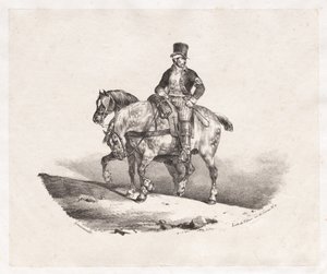 Postmand eller to spændte heste af Theodore Gericault