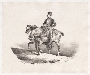 Postmand eller to spændte heste, 1823. af Theodore Gericault
