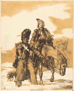 Retreat from Russia (Hjemkomst fra Rusland) af Theodore Gericault
