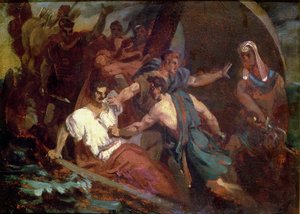Oprør på et sejlskib af Theodore Gericault