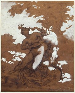 Satyr and Nymph af Theodore Gericault