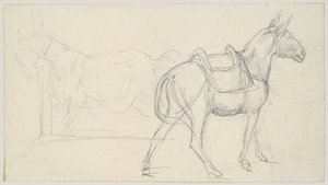 Tegning af en hest af Theodore Gericault