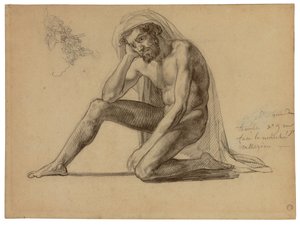 Studie for faderen i Medusaflåden af Theodore Gericault