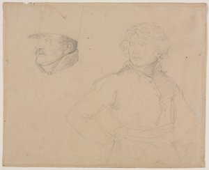 Studie af to soldater af Theodore Gericault
