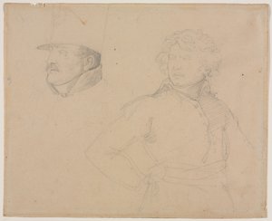 Studie af to soldater, 1818-1819. af Theodore Gericault