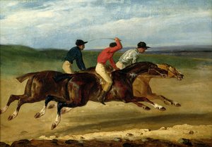 Hestevæddeløb af Theodore Gericault