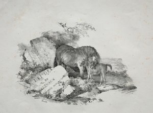 Hoppen og hendes føl af Theodore Gericault