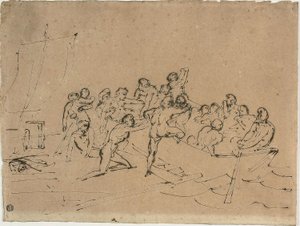 Redningen af de overlevende fra Medusas flåde af Theodore Gericault
