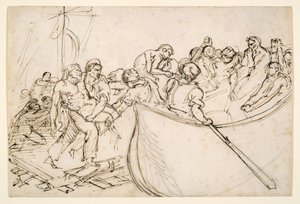 Redningen af de overlevende fra »Medusa«-flåden af Theodore Gericault
