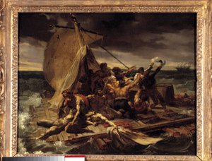 Meduse Premiere-skitsernes flåde. Maleri af Theodore Gericault (1791-1824). Svag. 0,37 X 0,46 m. af Theodore Gericault
