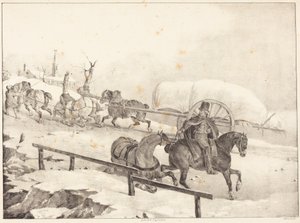 Wagoner Climbing a Hill (Vogn, der kører op ad en bakke) af Theodore Gericault