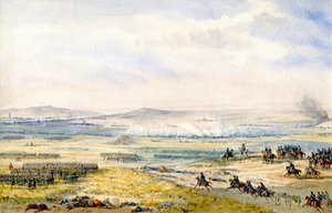 Slaget ved Wagram, ca. 1850 (akvarel)