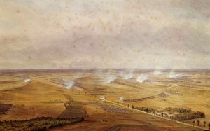 Koalitionskrige: "" Slaget ved Valmy den 20/09/1792, som så franskmændenes sejr mod preusserne""" Akvarel gouachee af Theodore Jung (1803-1865) 1792 Søn. 0,63x0,99 m