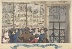 Honi. Så jeg. Qui. Mal. Y. Pense: The Caricature Shop of G. Humphrey, 27 St. James..., 12. august 1821.