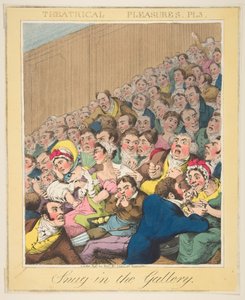 Teaterfornøjelser, Snug in the Gallery, Tavle 3, ca. 1835. af Theodore Lane