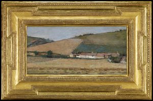 Gård blandt bakker, Giverny af Theodore Robinson