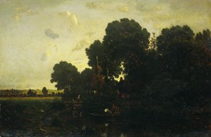 tusmørke af Theodore Rousseau
