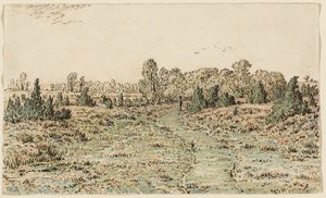 Gangsti i Barbizonnières af Theodore Rousseau