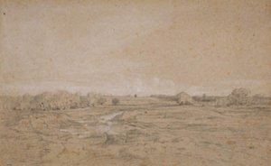 Landskab med vandhul (Berri) af Theodore Rousseau