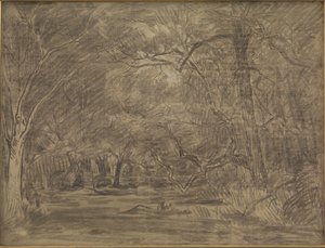 Det indre af en Skov af Theodore Rousseau