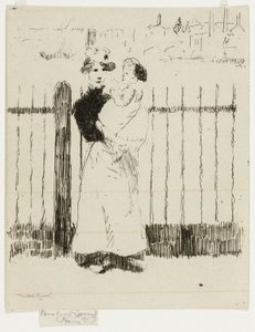Emma og hendes baby, Chelsea Embankment af Theodore Roussel