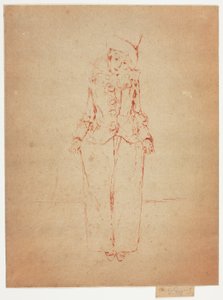 Pierrot en Pied, Portrait of the Lady A.C. af Theodore Roussel