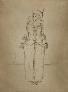 Pierrot en Pied, Portrait of the Lady A.C. af Theodore Roussel