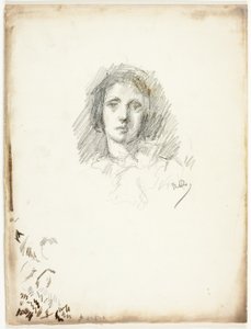 Portræt hoved af Theodore Roussel