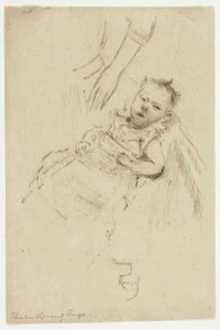 Portræt af Margery Chambers, alderen ti uger af Theodore Roussel