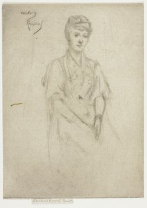 Portræt af fru Cyprian Williams i fancy kjole af Theodore Roussel