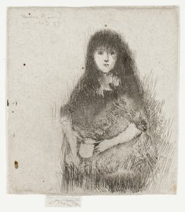 Portræt af en lille spansk pige af Theodore Roussel