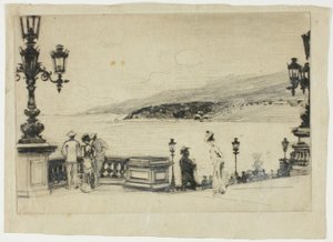 Studie til The Terrace, Monte Carlo af Theodore Roussel