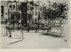 Hjørnet af Cheyne Walk, Chelsea af Theodore Roussel