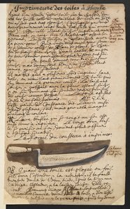 Priming kniv (illustration) af Theodore Turquet de Mayerne