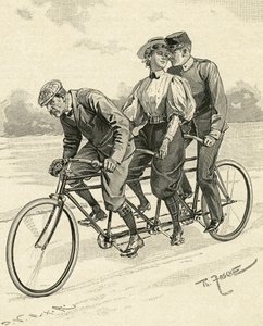 Cykel til tre personer, kaldet tandemcykel